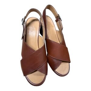 A.P.C. Brown Leather Mules - size 38